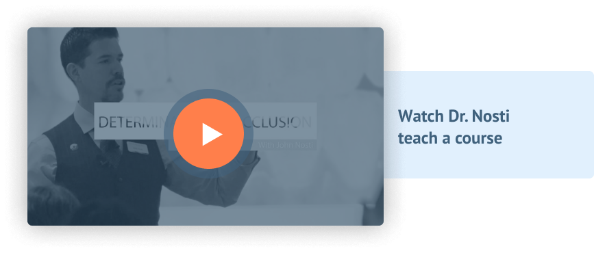 A Play Button for the lecture video presentation of Dr. Nosti