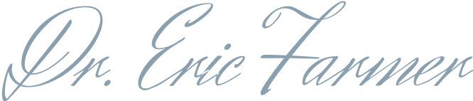 Dr. Eric Farmer A cursive form of the name Dr. Eric Farmer