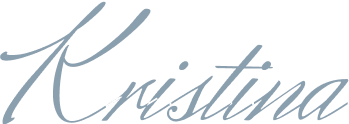 Kristina A cursive form of the name Kristina.