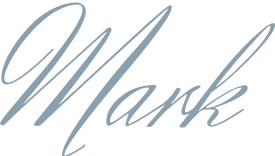 Mark A cursive form of the name Mark