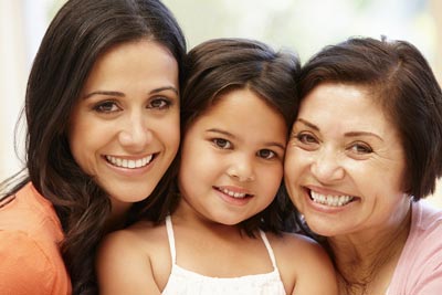 smiling multigenerational family smiling multigenerational family