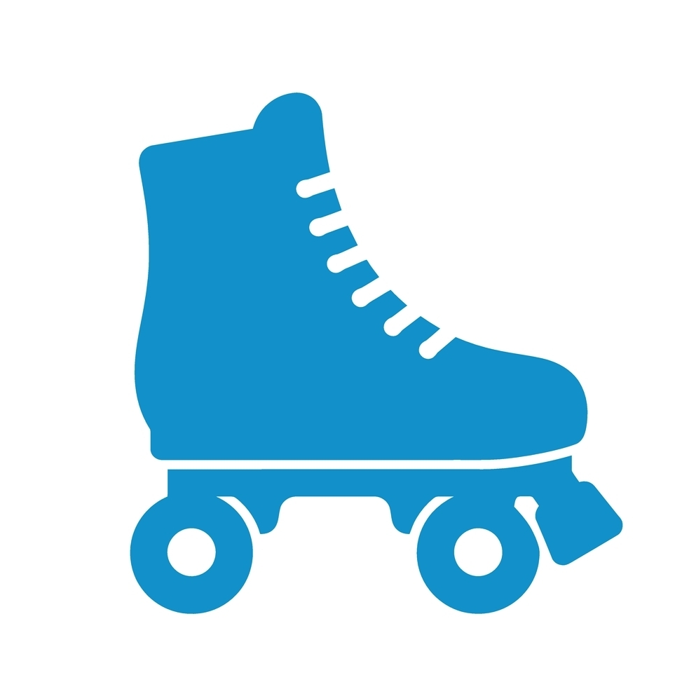 An outline of a skate shoe